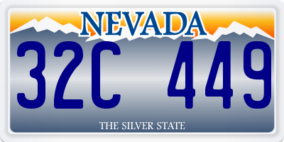 NV license plate 32C449