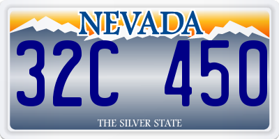 NV license plate 32C450