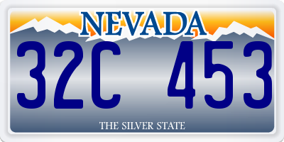 NV license plate 32C453