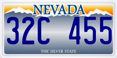 NV license plate 32C455