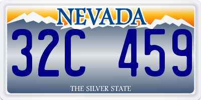 NV license plate 32C459