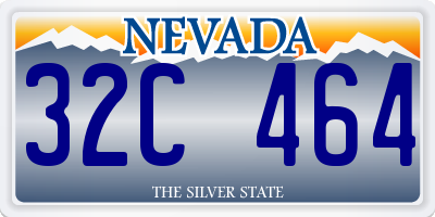 NV license plate 32C464