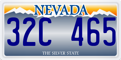 NV license plate 32C465