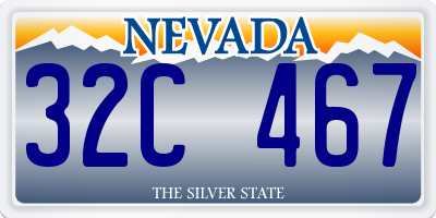 NV license plate 32C467