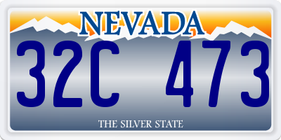 NV license plate 32C473