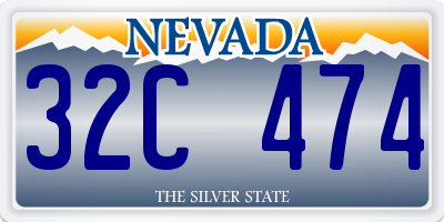 NV license plate 32C474