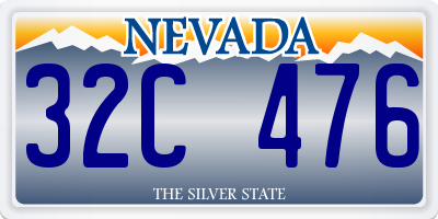 NV license plate 32C476