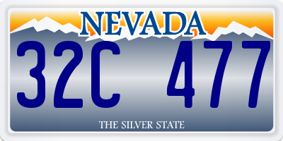 NV license plate 32C477