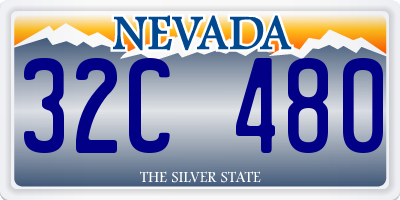 NV license plate 32C480