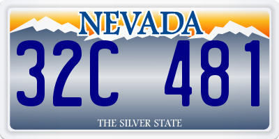 NV license plate 32C481