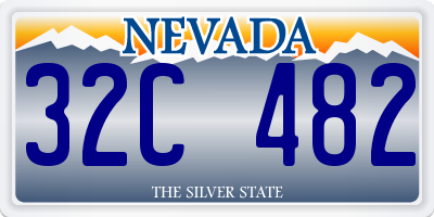 NV license plate 32C482