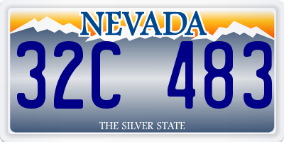 NV license plate 32C483