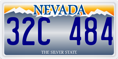 NV license plate 32C484