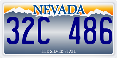 NV license plate 32C486