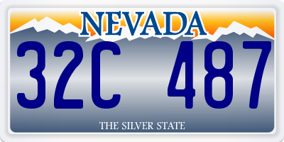 NV license plate 32C487
