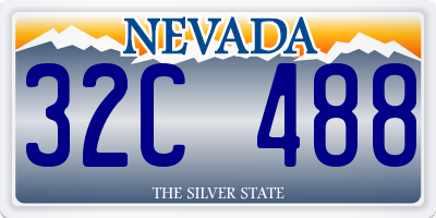 NV license plate 32C488