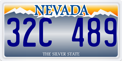 NV license plate 32C489