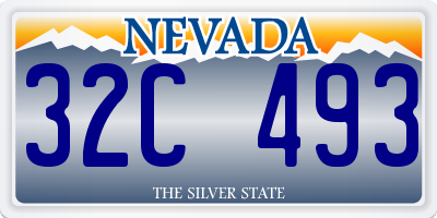 NV license plate 32C493