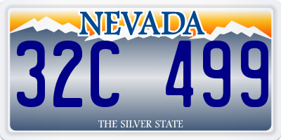 NV license plate 32C499