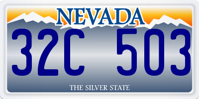 NV license plate 32C503