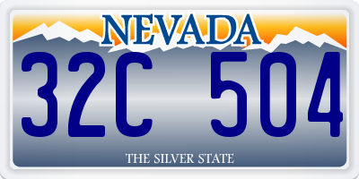 NV license plate 32C504