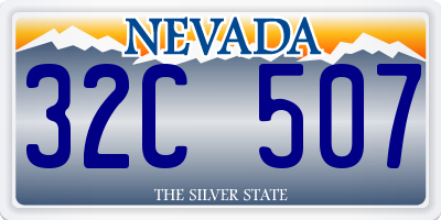 NV license plate 32C507
