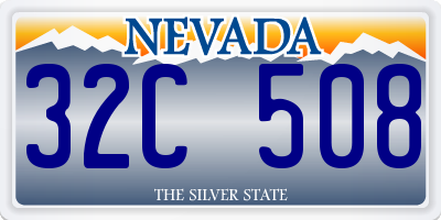 NV license plate 32C508