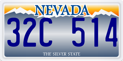 NV license plate 32C514
