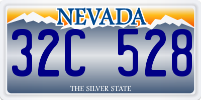 NV license plate 32C528