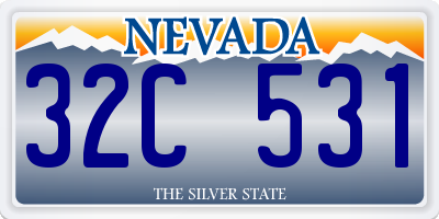 NV license plate 32C531