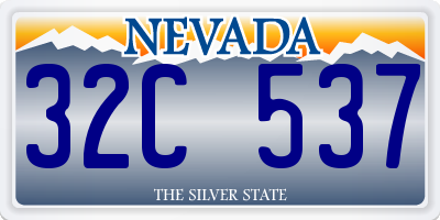 NV license plate 32C537