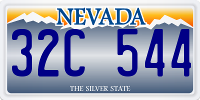 NV license plate 32C544