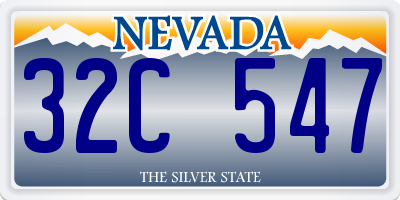 NV license plate 32C547