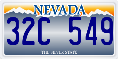 NV license plate 32C549