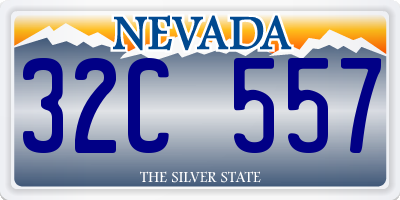 NV license plate 32C557