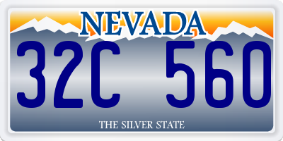 NV license plate 32C560