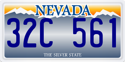 NV license plate 32C561