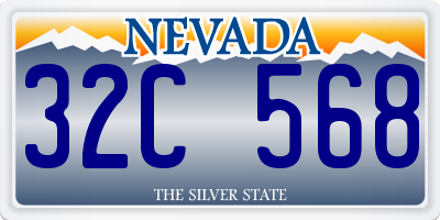NV license plate 32C568