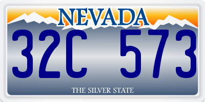 NV license plate 32C573