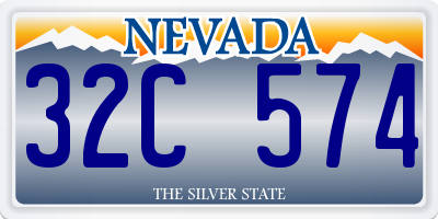 NV license plate 32C574