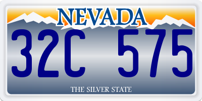 NV license plate 32C575