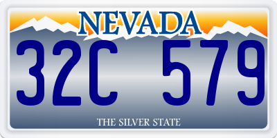 NV license plate 32C579