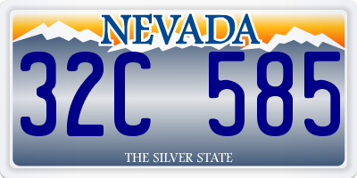 NV license plate 32C585