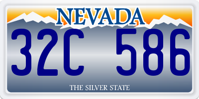 NV license plate 32C586