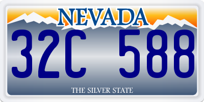 NV license plate 32C588