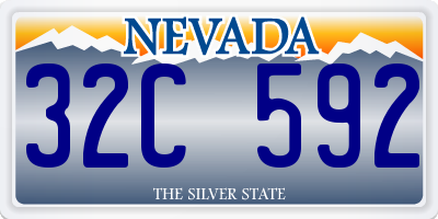 NV license plate 32C592