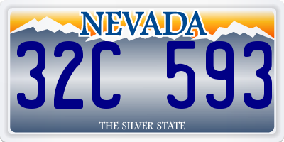 NV license plate 32C593