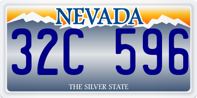 NV license plate 32C596