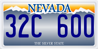 NV license plate 32C600