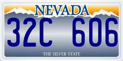 NV license plate 32C606